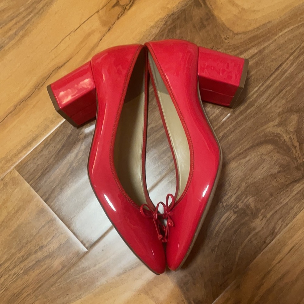 J. Crew Red Patent Leather Heels - Picture 4 of 8